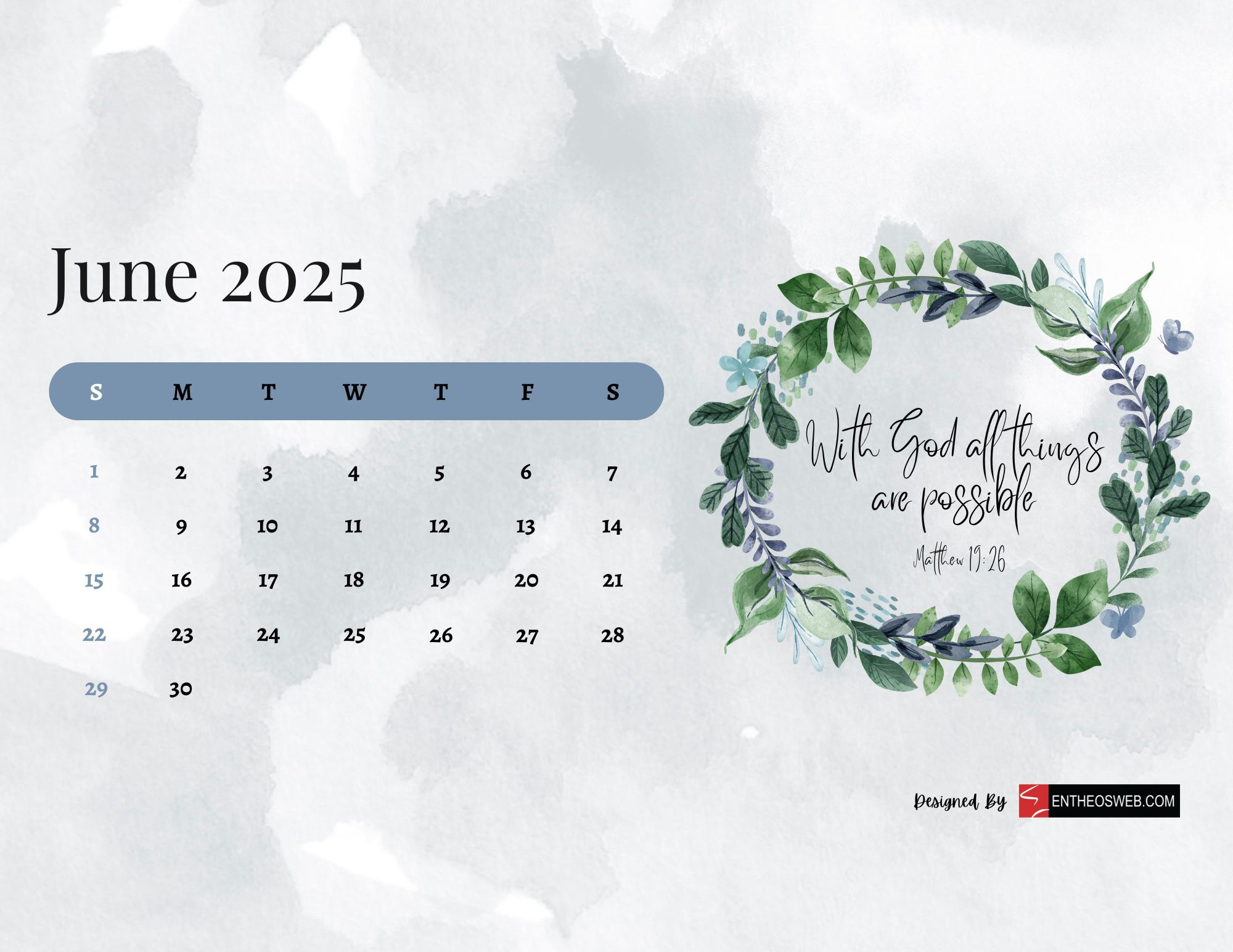 June 2025 Calendar Printables | Entheosweb with regard to June 2025 Calendar Wallpaper Desktop