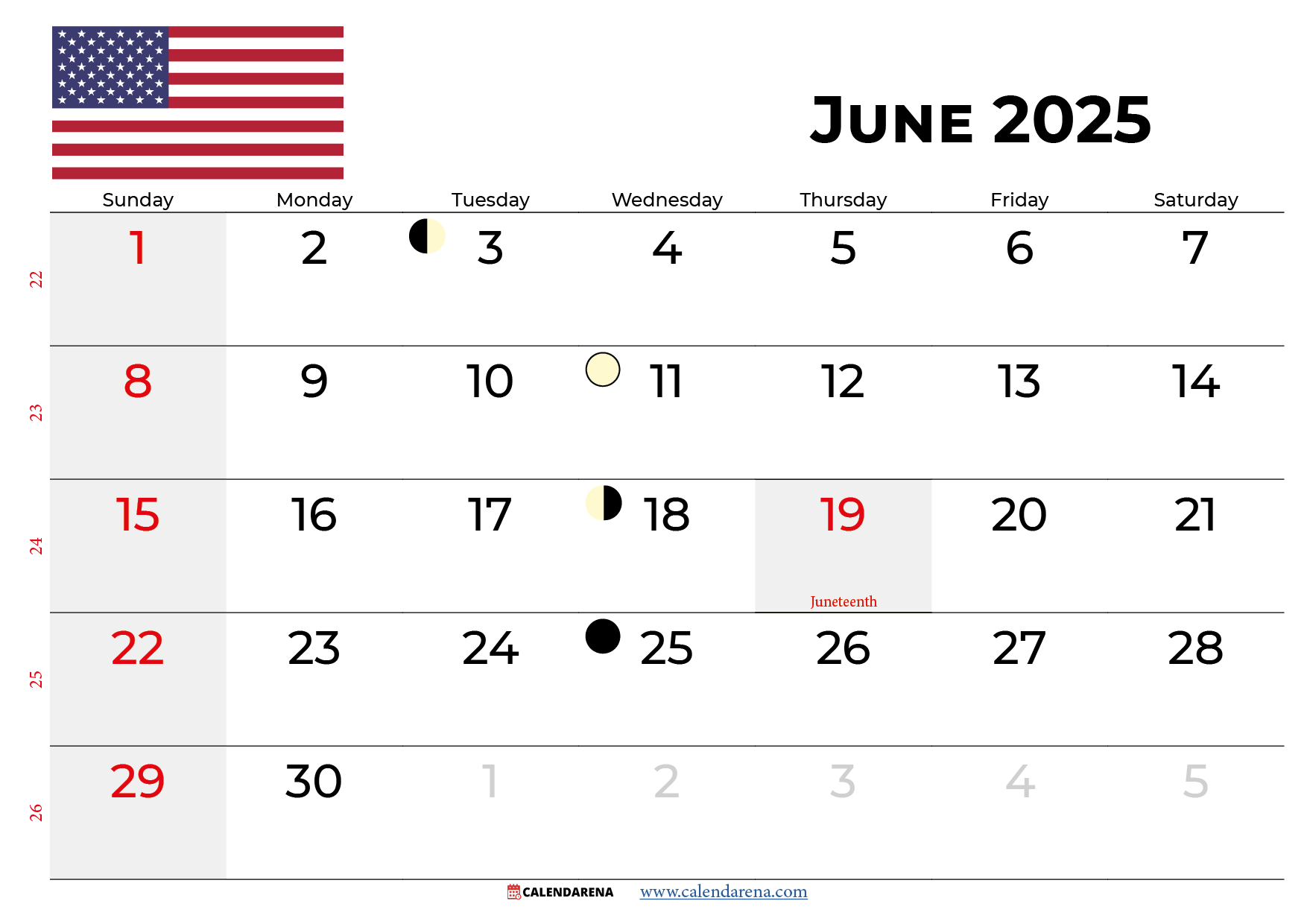 June 2025 Calendar Usa With Holidays regarding National Days In June 2025 Calendar