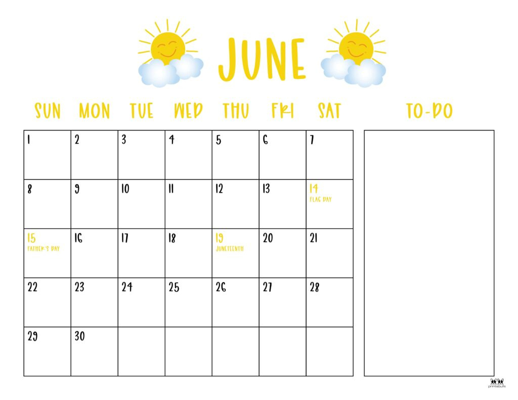 June 2025 Calendars - 107 Free Printables | Printabulls pertaining to 2025 June Calendar With Holidays