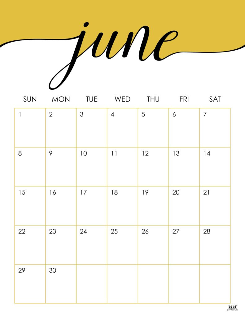 June 2025 Calendars - 107 Free Printables | Printabulls pertaining to June 2025 Calendar Printable Portrait
