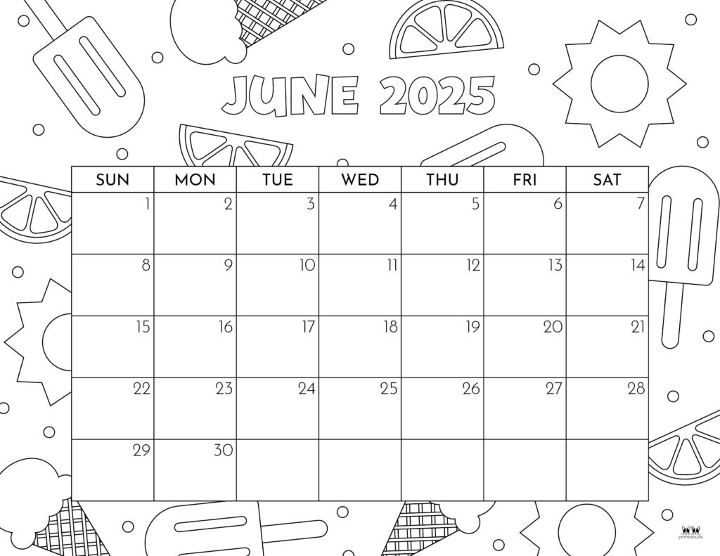 June 2025 Calendars - 107 Free Printables | Printabulls pertaining to June Monthly Calendar 2025 Printable