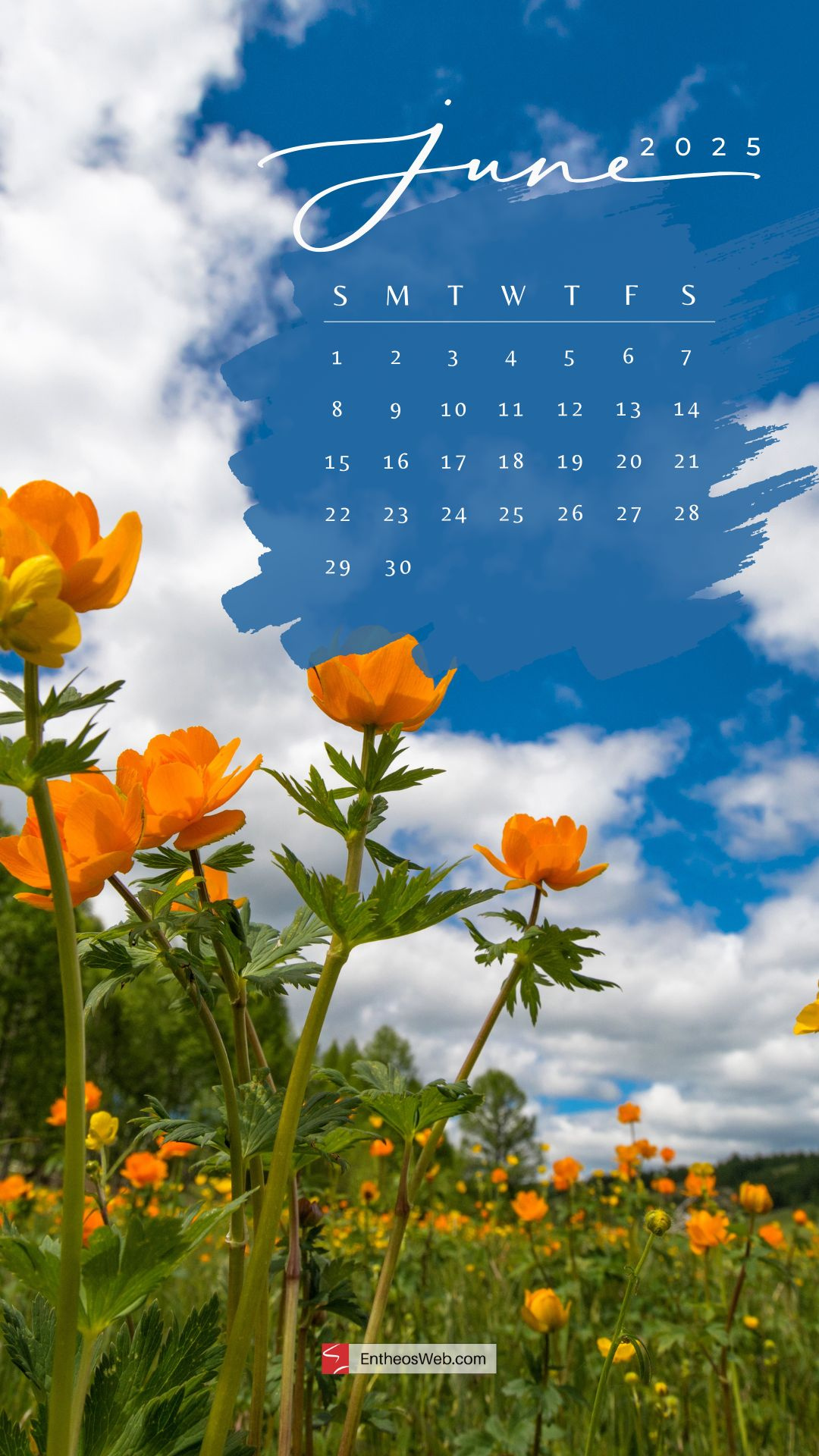June 2025 Phone Wallpaper &amp;amp; Lockscreen Backgrounds | Entheosweb with regard to June 2025 Calendar Background
