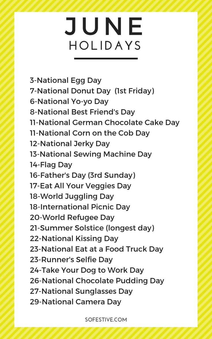 June Holidays 2025- Complete List Of Unique Holidays | So Festive! inside June National Day Calendar 2025