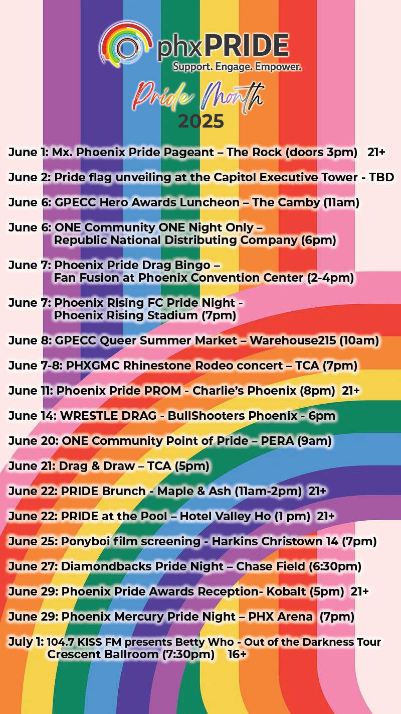 Pride Month – Phoenix Pride in June Lgbt Pride Month Calendar 2025