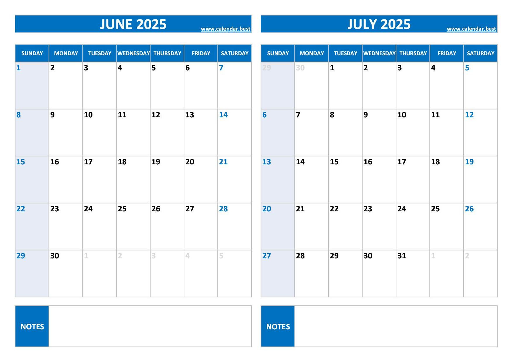 Printable June And July 2025 Calendar - Free Pdf &amp;amp; Jpg Downloads with regard to Calendar For June - July 2025