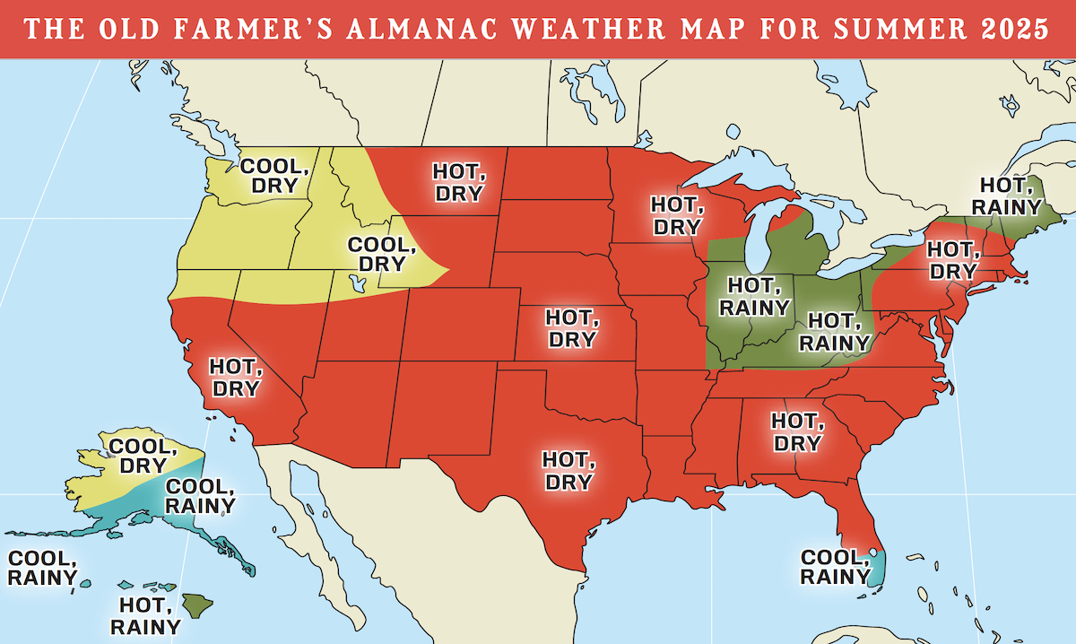 Summer 2025 Weather Predictions From The Old Farmer&amp;#039;S Almanac throughout June 2025 Weather Calendar