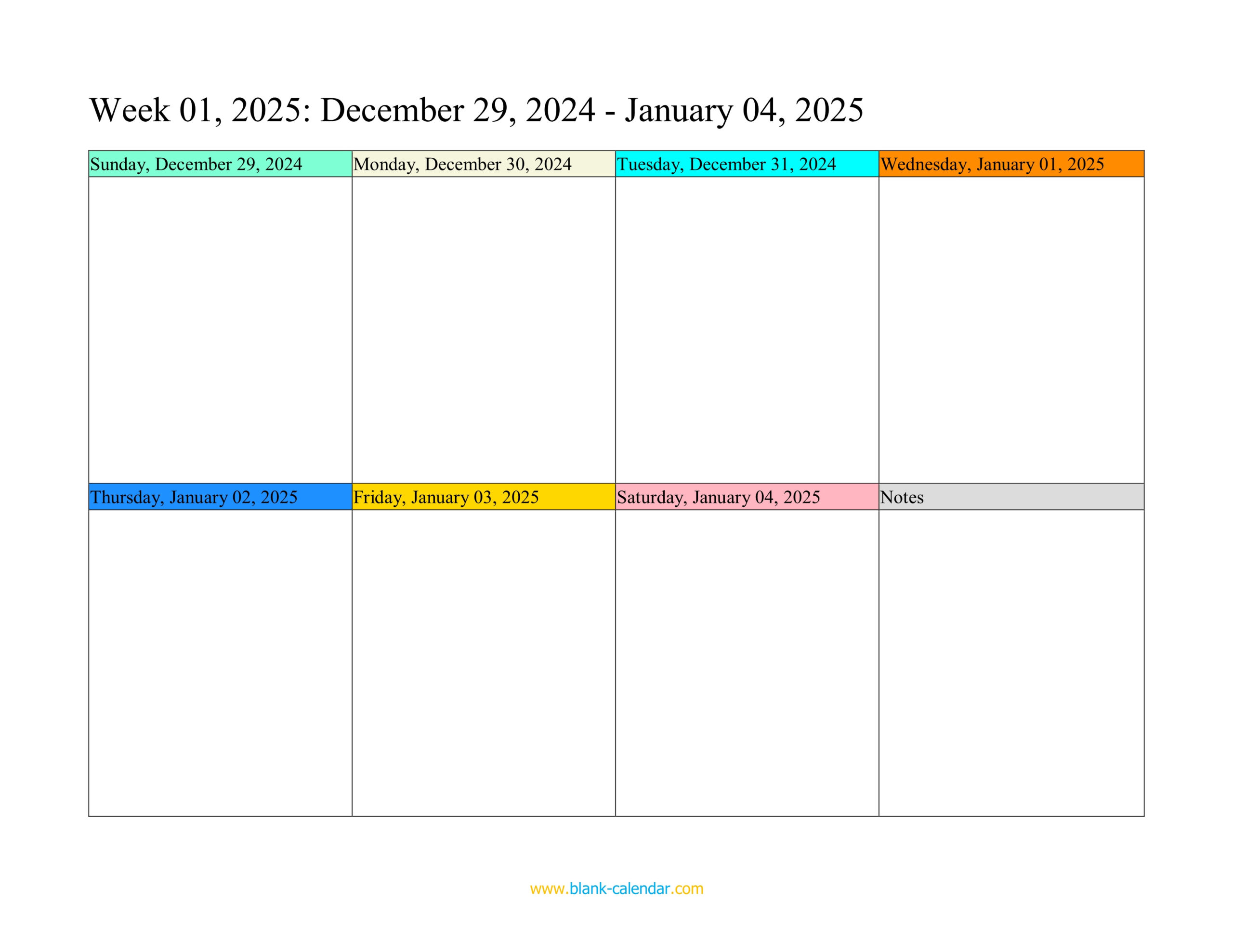 Weekly Calendar 2025 (Word, Excel, Pdf) with regard to June 2025 Weekly Calendar Printable