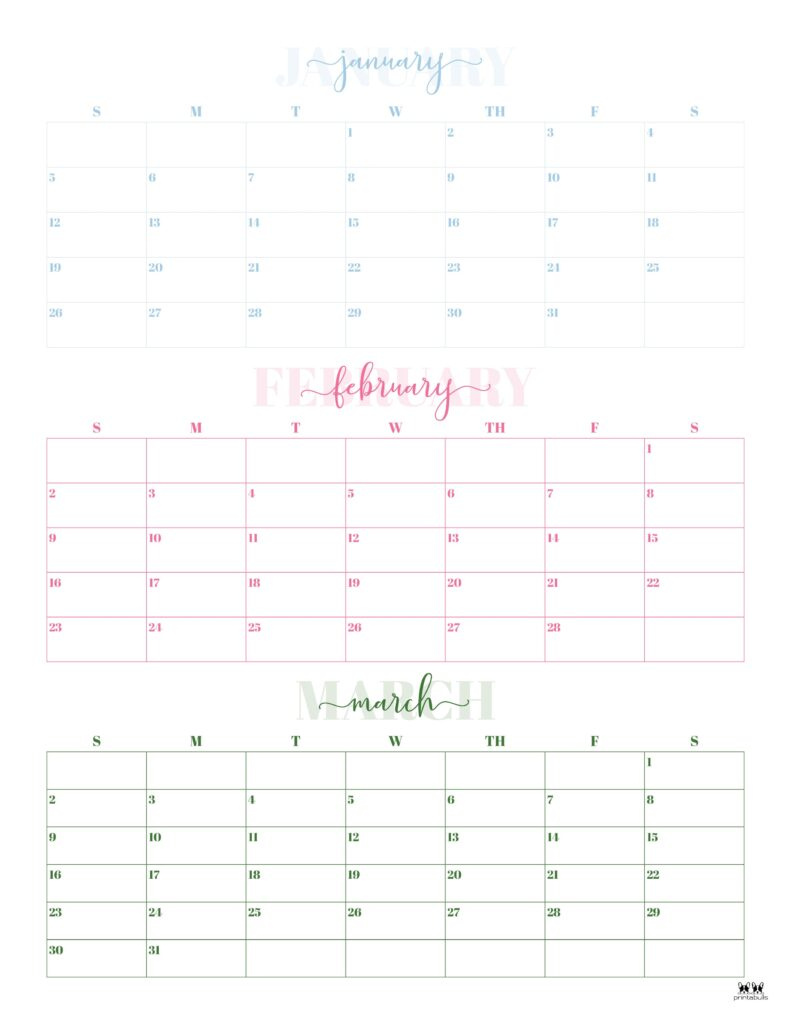 2025 Three Month/Quarterly Calendars - 36 Free Cals | Printabulls inside 3 Month Calendar July August September 2025