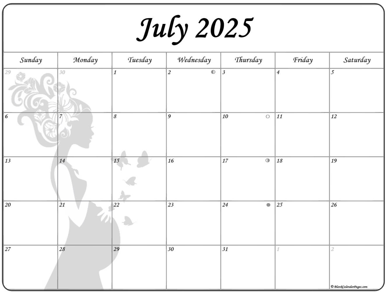 Collection Of July 2025 Photo Calendars With Image Filters. throughout July Calendar 2025 Printable Wiki