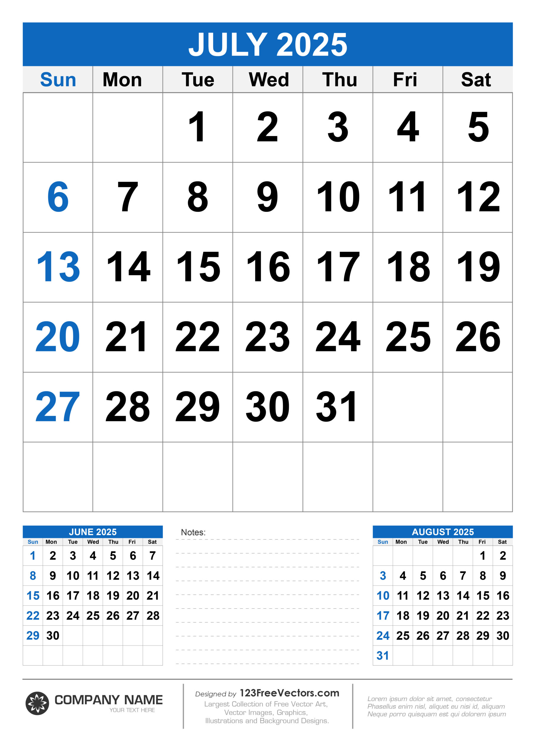 Free Download Wall Calendar July 2025 inside July 19 2025 Calendar