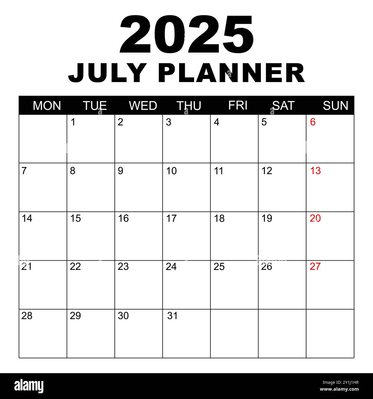 July 2025 Calendar. Week Starts On Monday. Blank Calendar Template throughout July Calendar 2025 Monday To Sunday