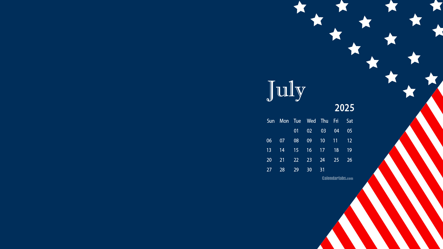 July 2025 Desktop Wallpaper Calendar - Calendarlabs intended for July 2025 Calendar Labs