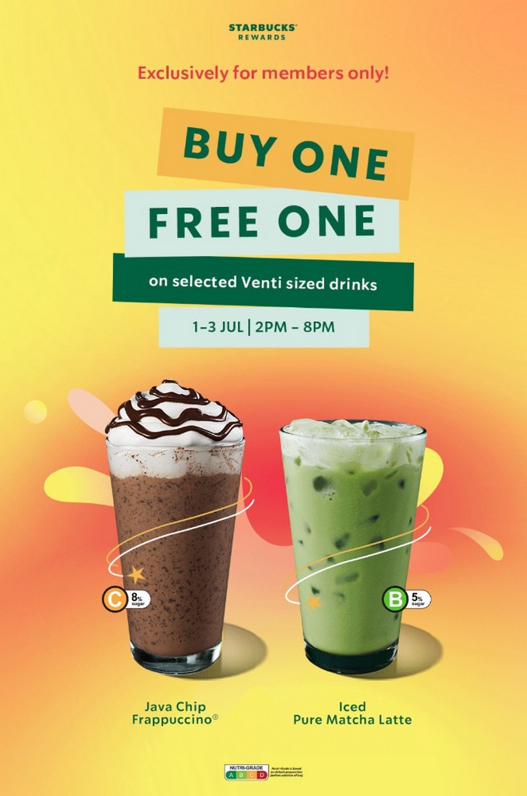 1-3 July 2025: Starbucks Singapore, 1-For-1 Venti Drinks Promotion for Starbucks August 2025 Promo Calendar