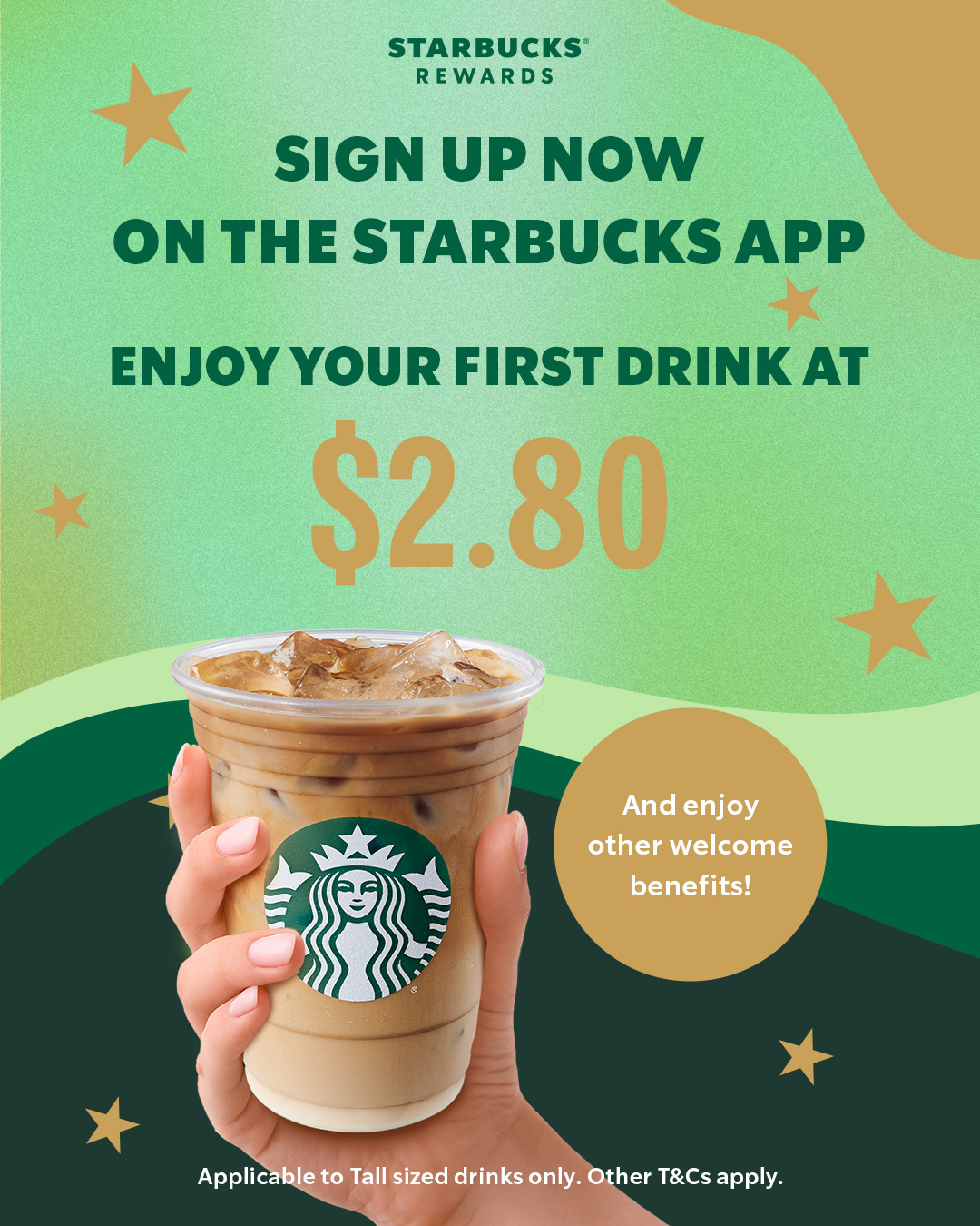 $2.80 Starbucks Drinks For New Starbucks Members Till 30Th June with Starbucks August 2025 Promo Calendar