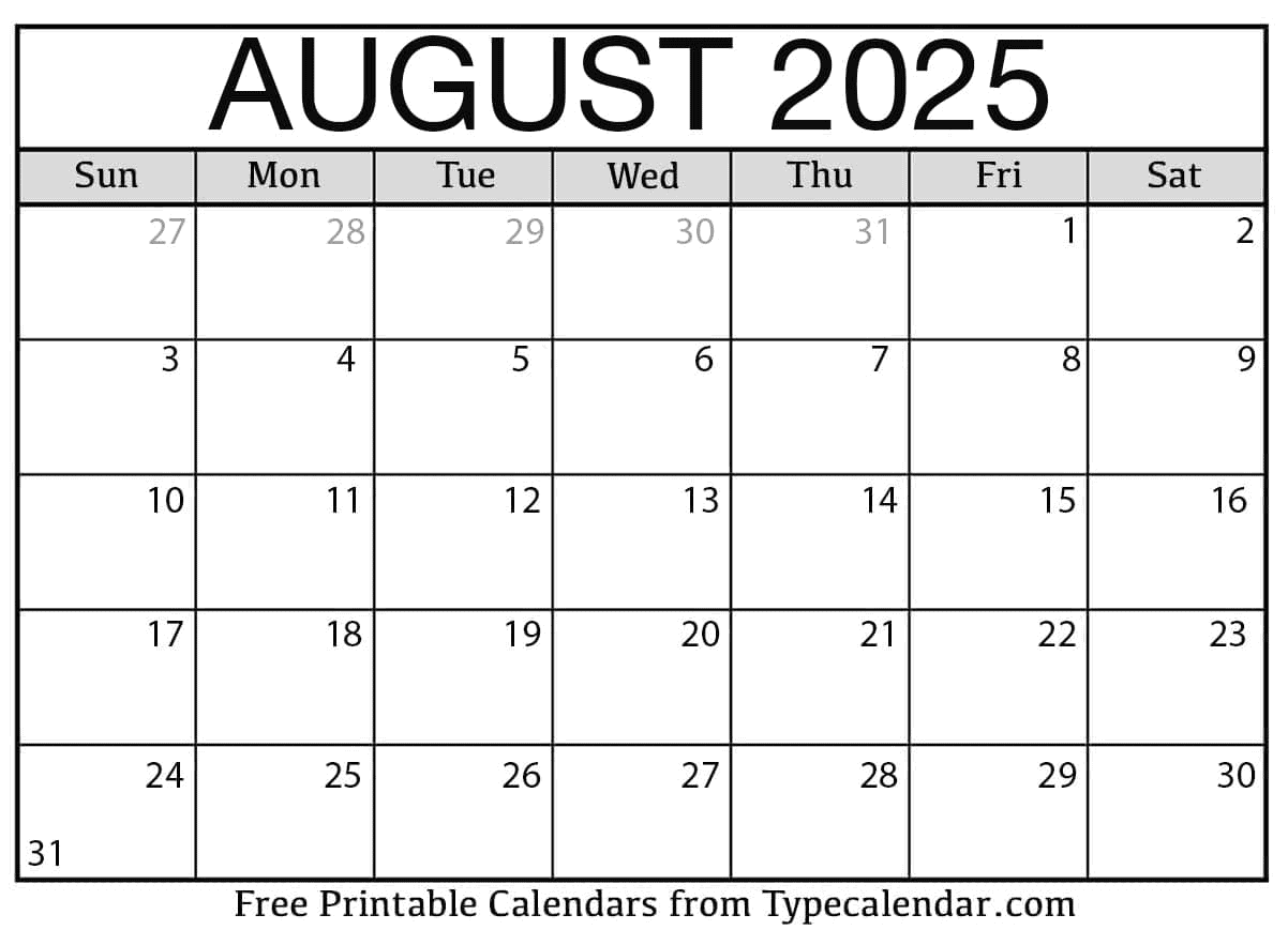 2025 Calendar - Printable Calendar 2025 With Holidays intended for Show Me A August 2025 Calendar
