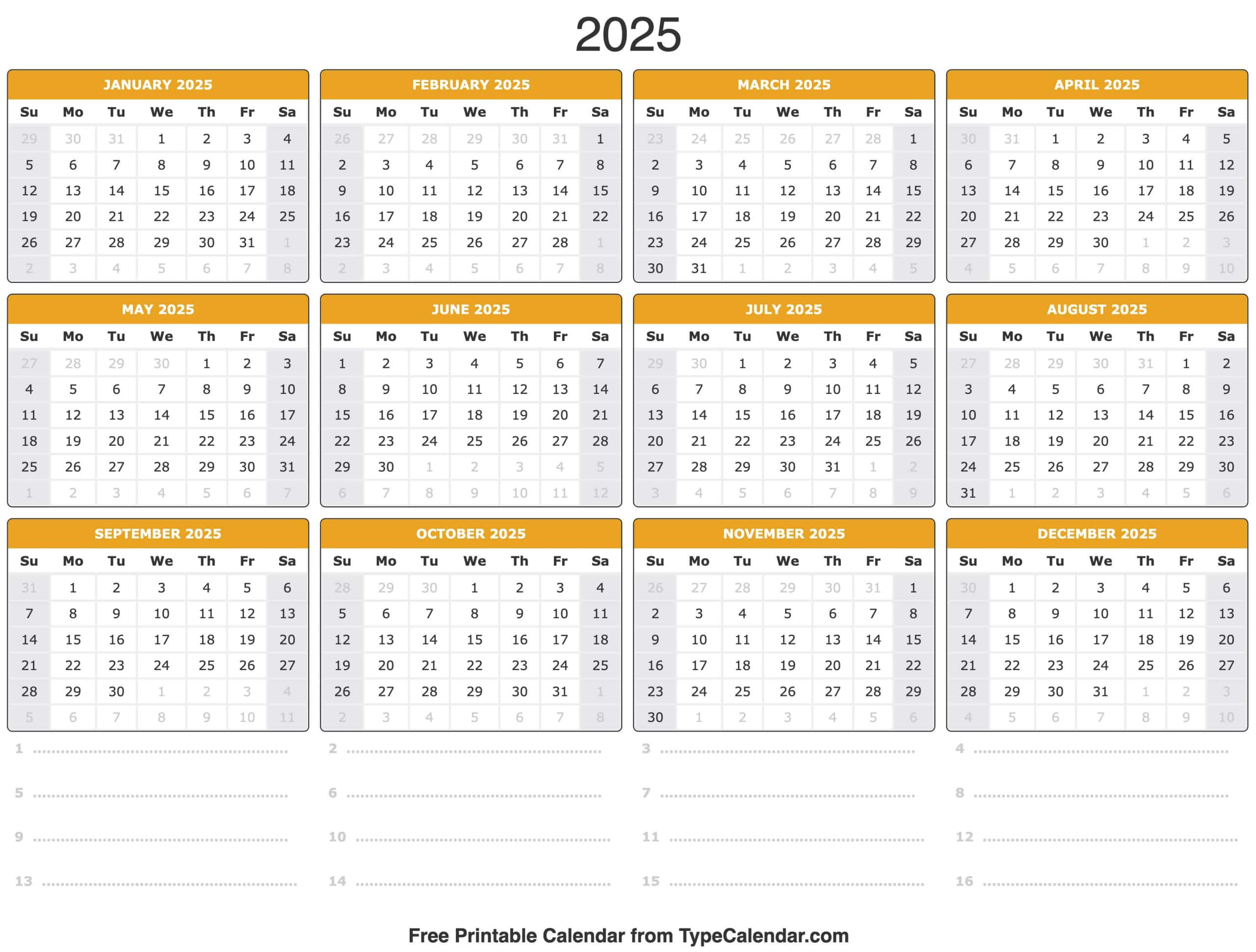 2025 Calendar - Printable Calendar 2025 With Holidays pertaining to August 2025 Calendar Typecalendar