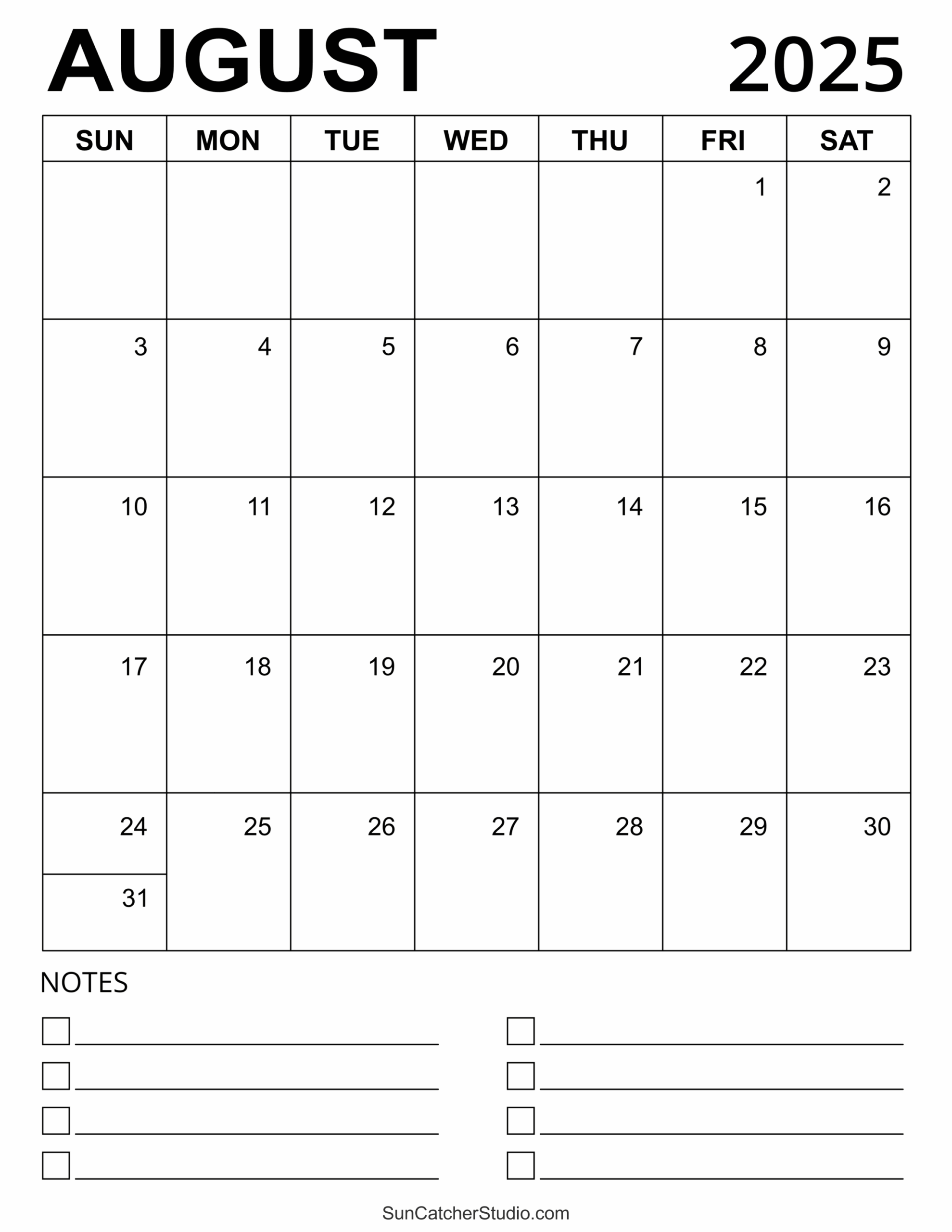 August 2025 Calendar (Free Printable) – Free Printables, Monograms inside August Printable Calendar 2025 Word