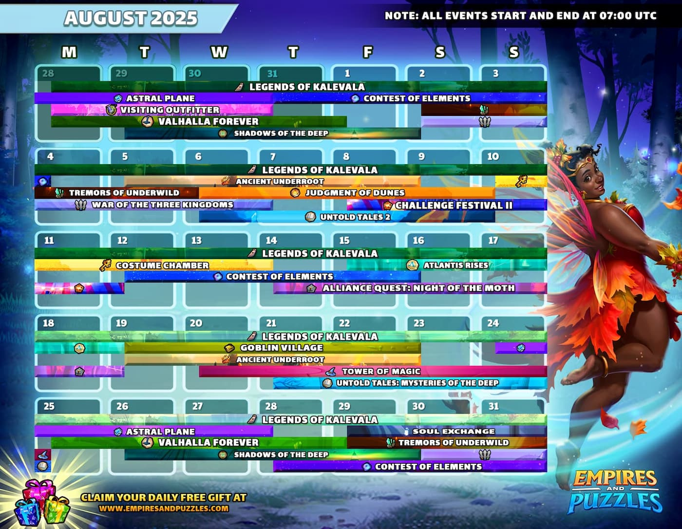 August 2025 Calendar Of Events | Empires &amp;amp; Puzzles within August 2025 Calendar With Events