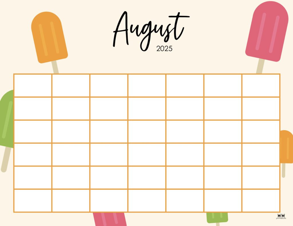 August 2025 Calendars - 107 Free Printables | Printabulls intended for August 2025 Calendar Printable With Lines