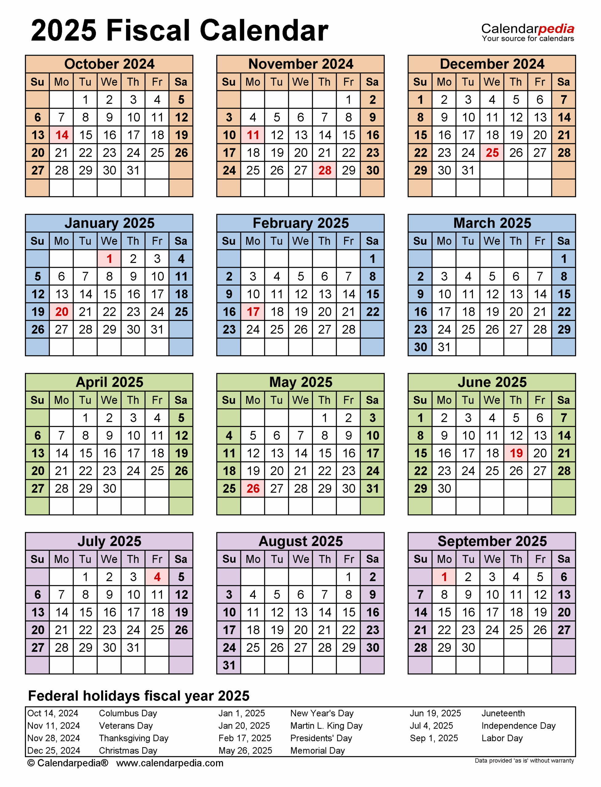 Fiscal Calendars 2025 - Free Printable Pdf Templates in Economic Calendar August 2025