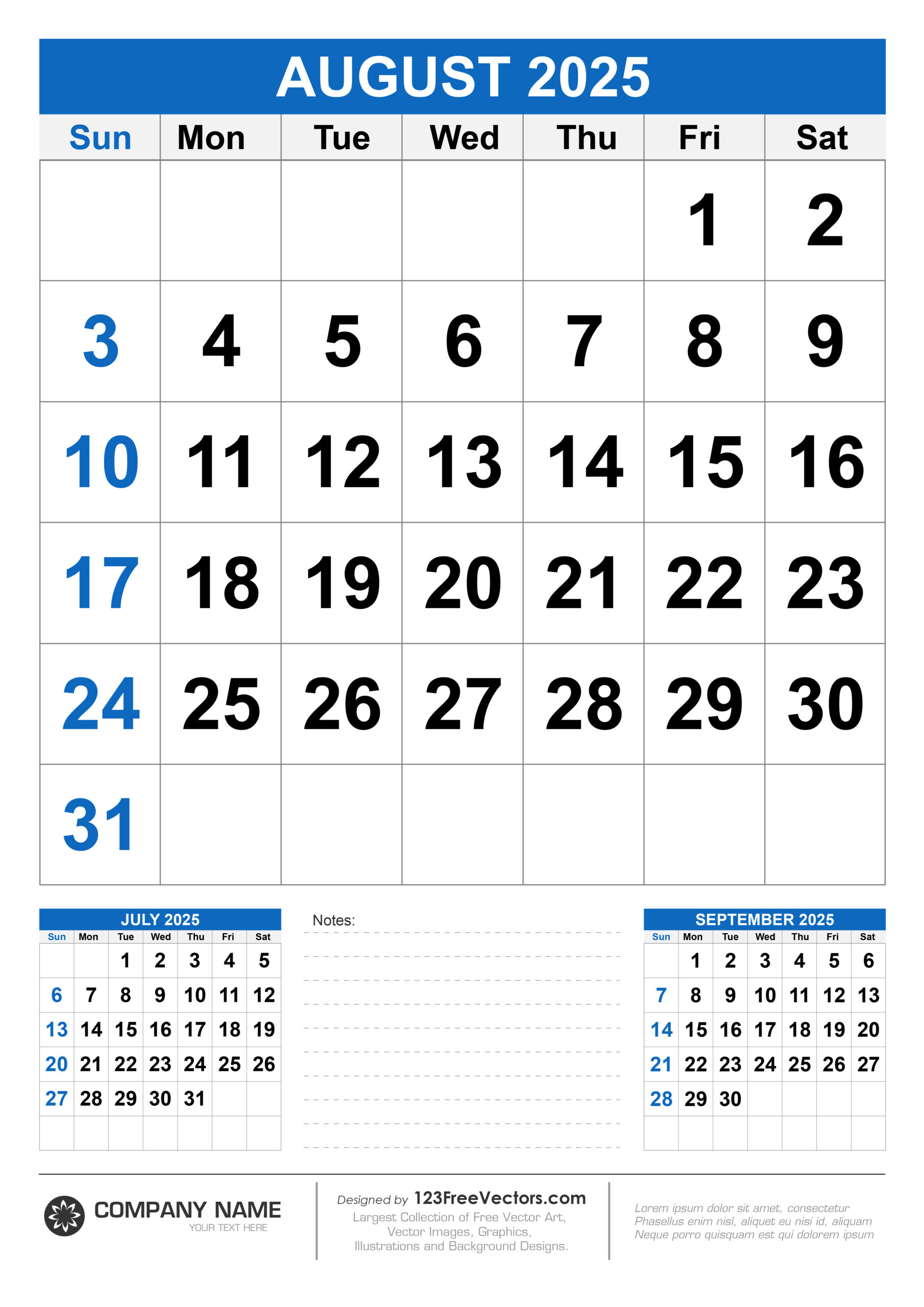 Free Download Wall Calendar August 2025 intended for Holiday Calendar August 2025