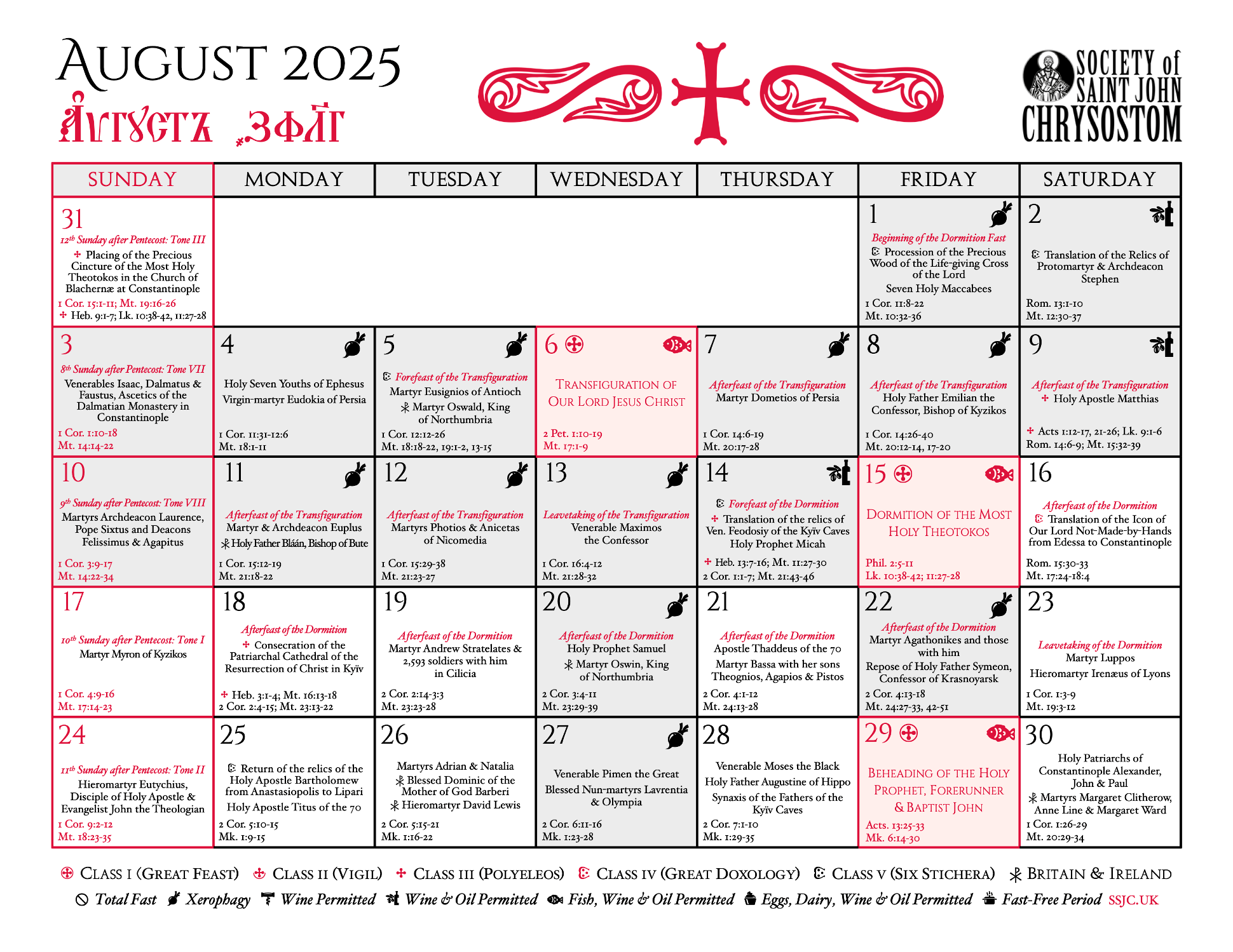 New Liturgical Movement: A New Liturgical Calendar For The inside August Saints Calendar 2025