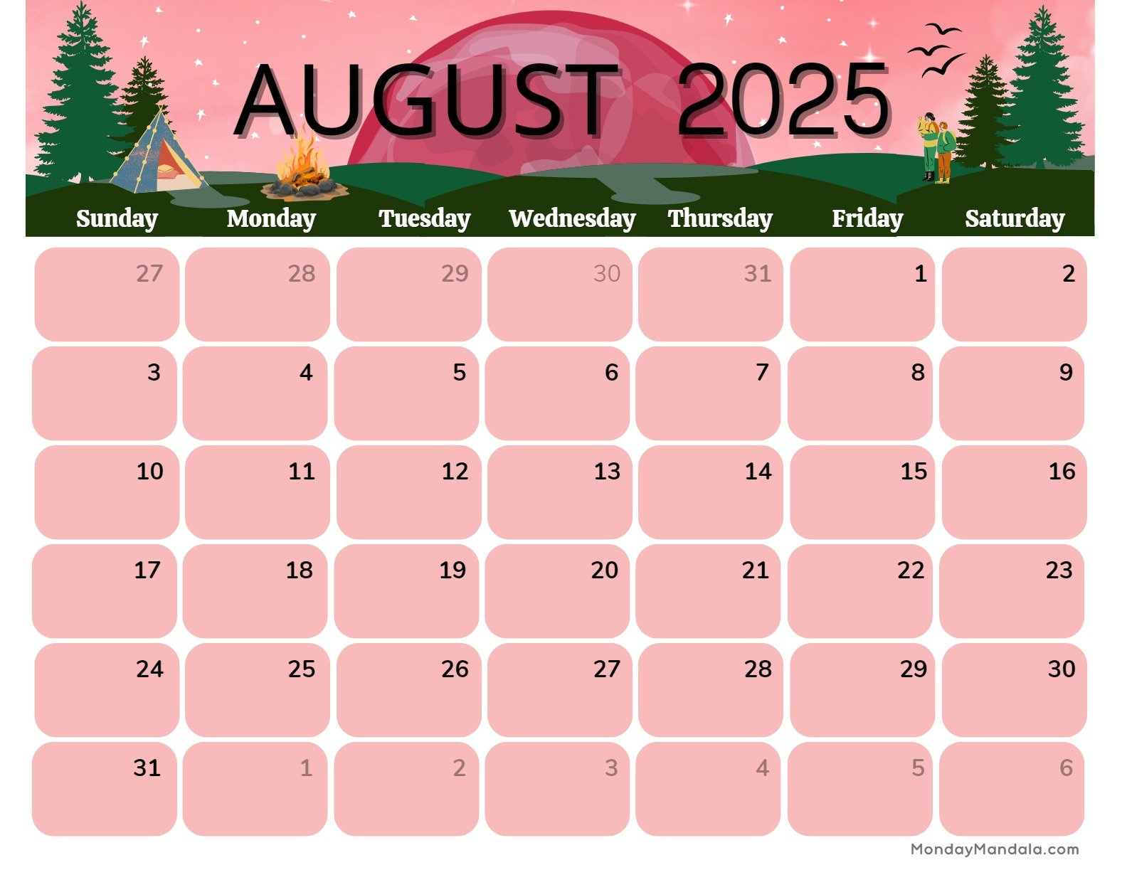 Printable Calendars For 2025 &amp;amp; 2026 (Free Pdfs) pertaining to Show Me The Calendar For August 2025