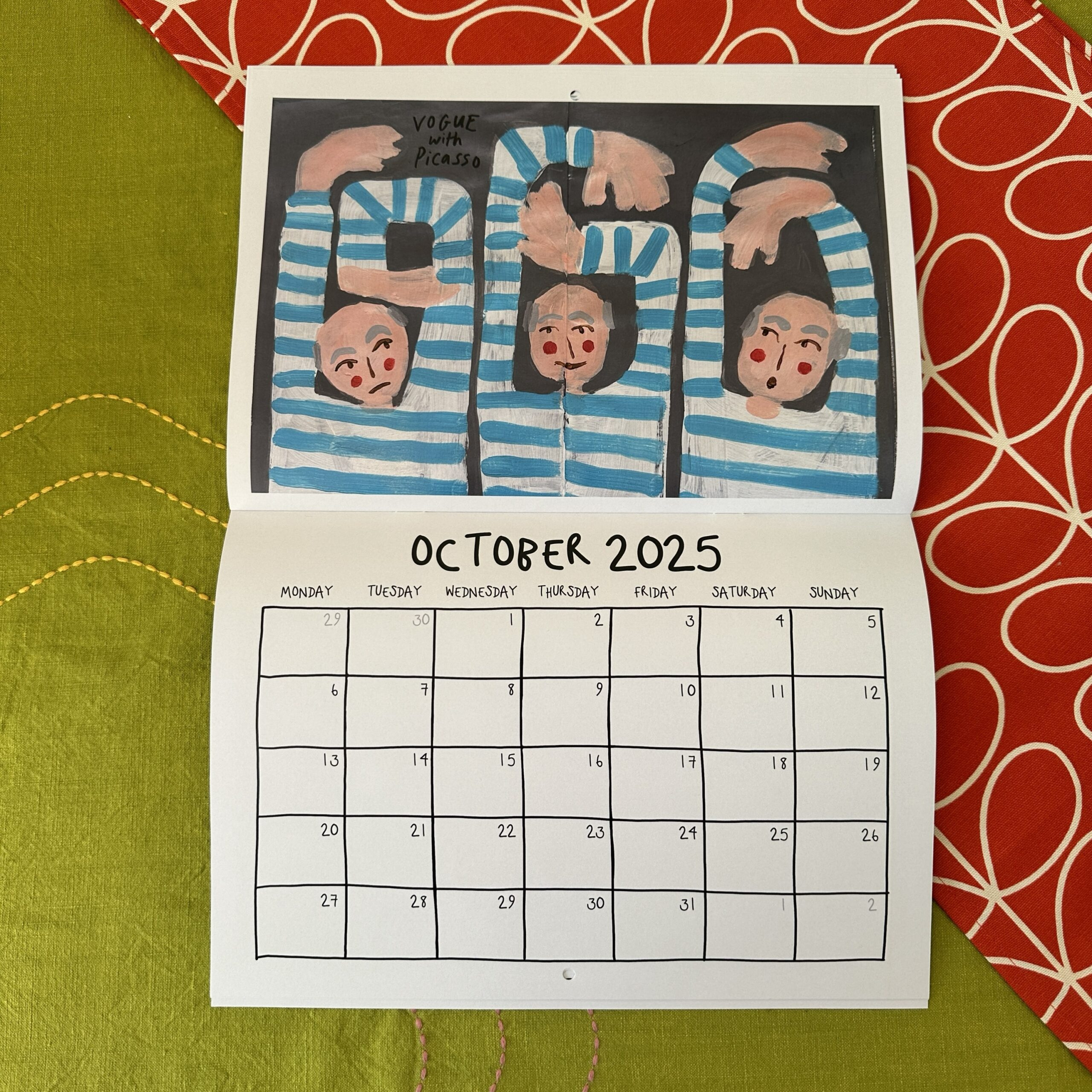 2025 Calendar - Sarah Smalldon with October Calendar 2025 Drawing Ideas