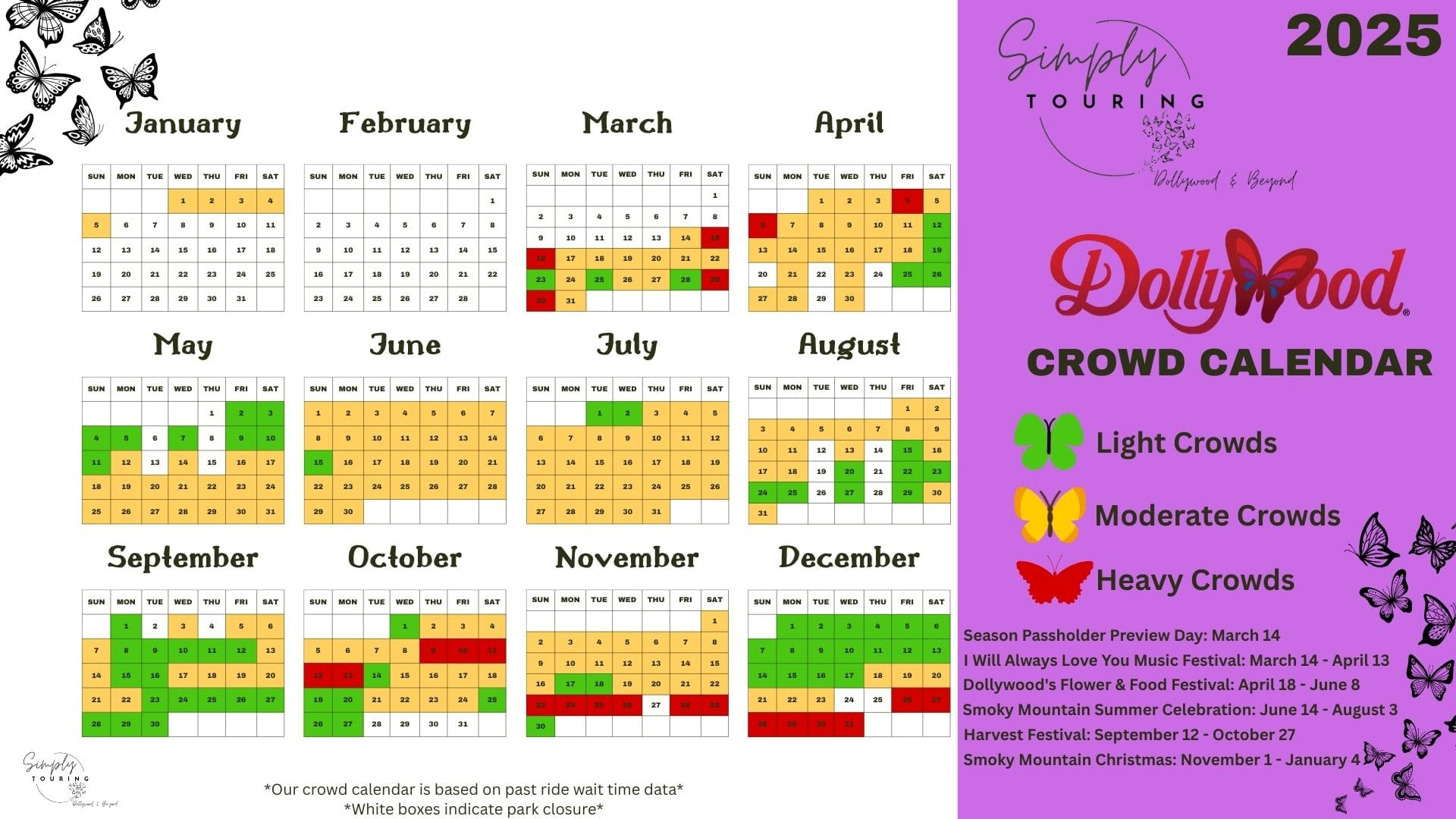 Dollywood Crowd Calendar - Simply Touring with regard to Dollywood Crowd Calendar October 2025