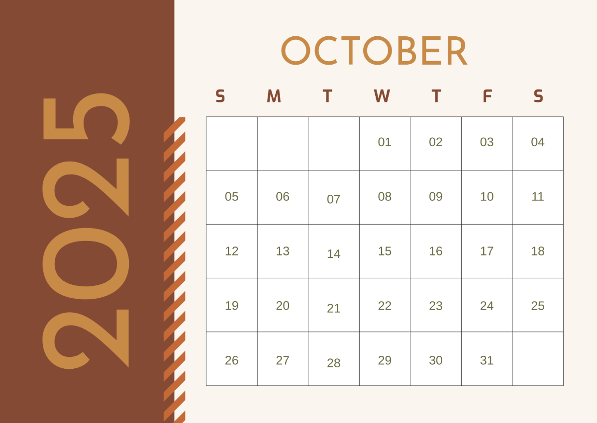 Free Blue October 2025 Calendar Gift Template To Edit Online with General Blue October 2025 Calendar