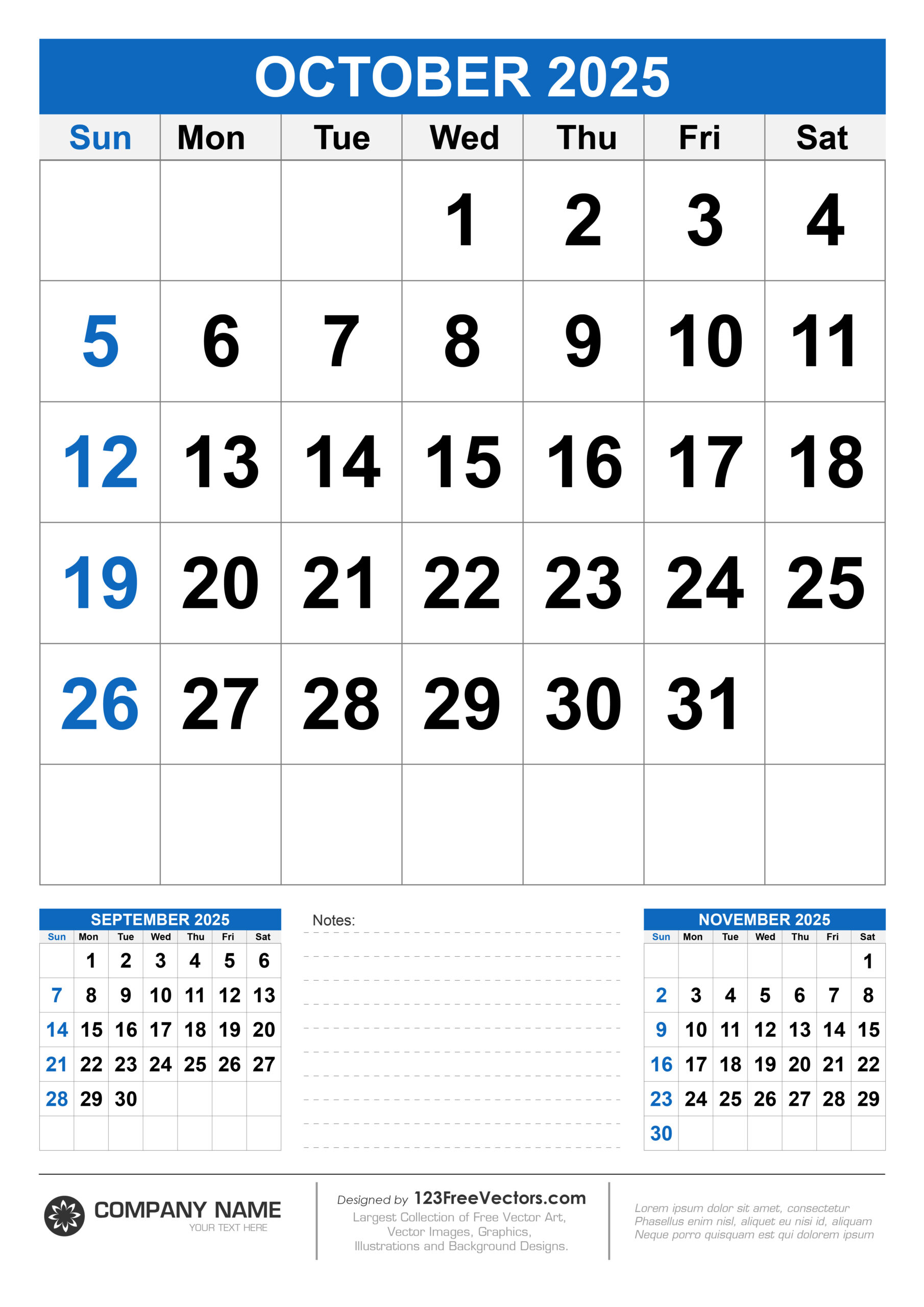 Free Download Wall Calendar October 2025 intended for Calendar Of October 2025 Holidays