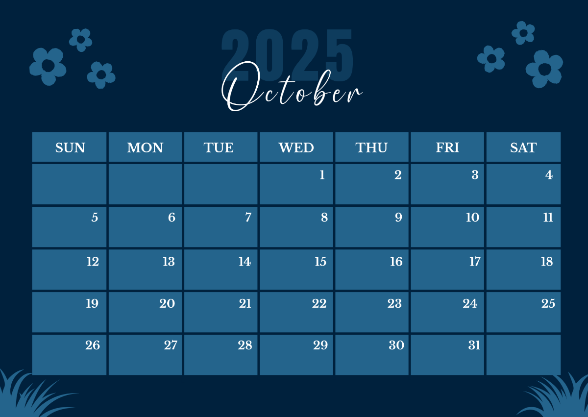 Free Month Of October 2025 Calendar Template To Edit Online throughout Online Calendar October 2025