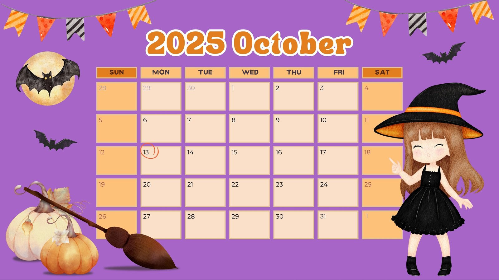 Free October 2025 Calendar Templates To Customize | Canva with regard to Printable October Halloween Calendar 2025