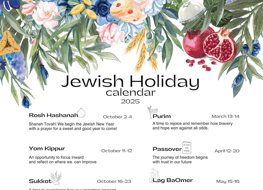 Jewish Holiday Calendar 2025 | Hebrew Calendar | Rosh Hashanah regarding October Jewish Calendar 2025