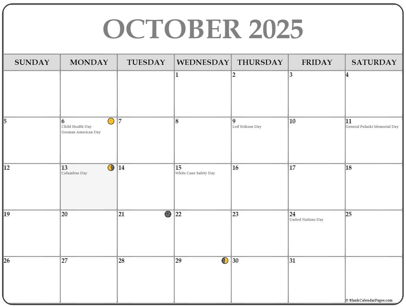 October 2025 Lunar Calendar | Moon Phase Calendar with regard to Moon Phase Calendar For October 2025