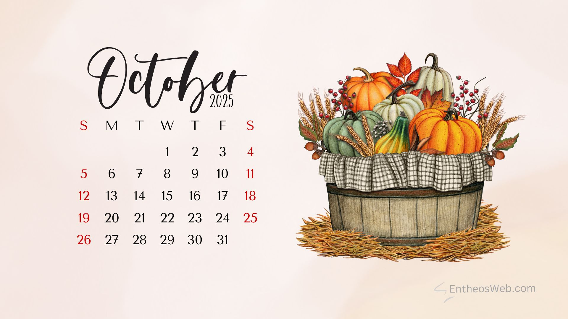 October 2025 Wallpaper Backgrounds | Entheosweb inside October 2025 Calendar Desktop Wallpaper