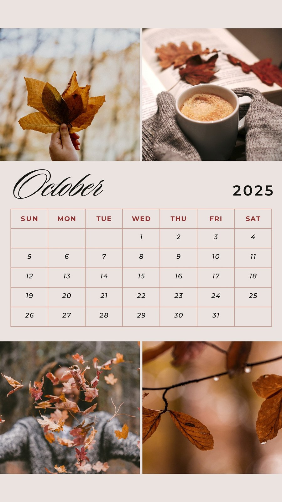 Page 6 - Free And Customizable October Templates inside 2025 Calendar October Story