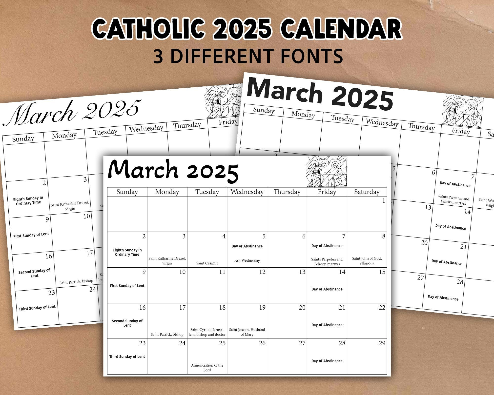 Printable 2025 Catholic Calendar | Liturgical Calendar pertaining to October Catholic Calendar 2025