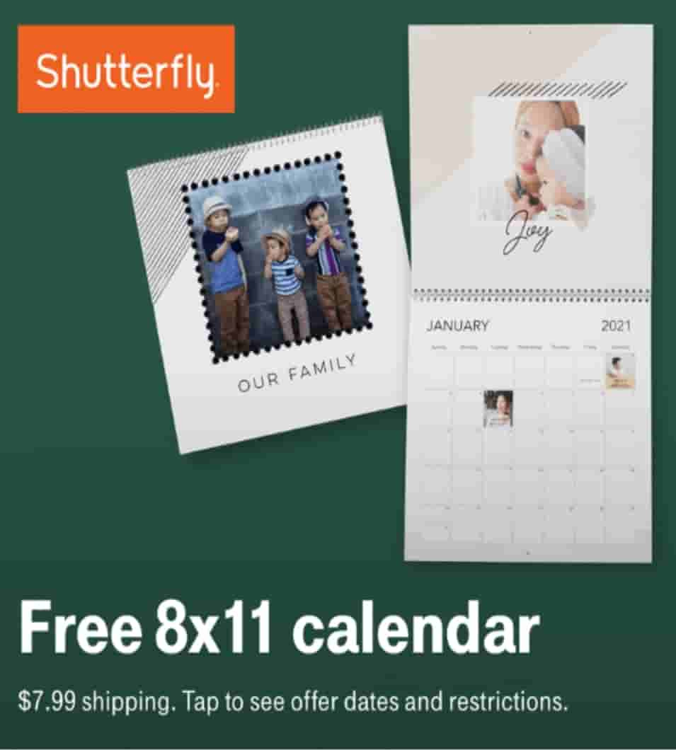 T-Mobile Tuesdays: Claim A Free Shutterfly 8X11 Photo Calendar within Shutterfly Free Calendar Code 2025 October