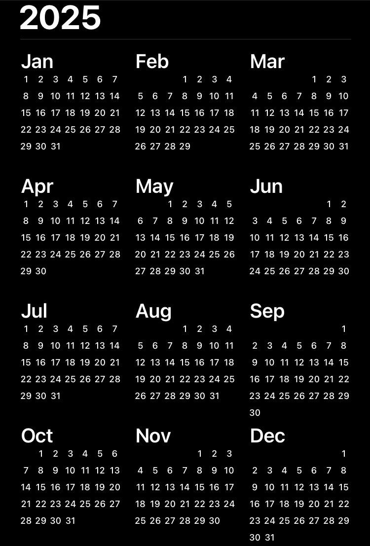 This Is My Iphone Calendar For 2025… Bc : R/Mildyinteresting with Apple Calendar 2025 October