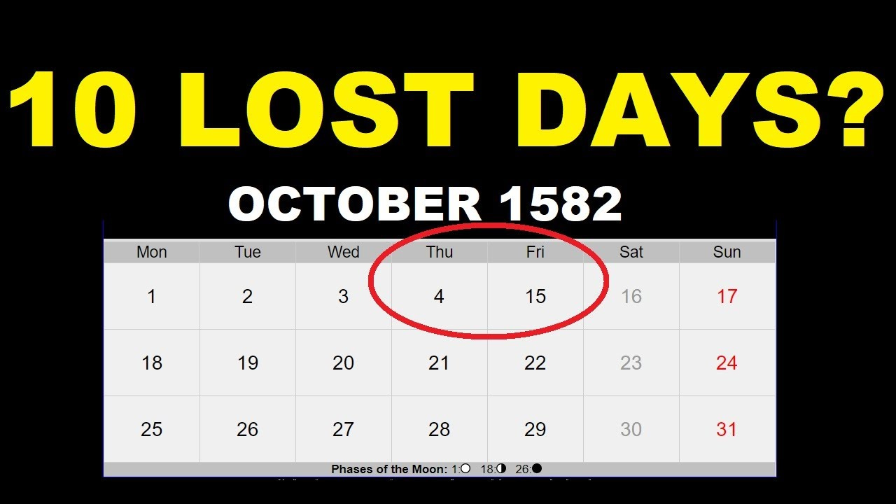 When Have We Lost 10 Days? How Does The Gregorian Calendar Work? | On This Day - 4Th October | with regard to What Happened In October 1852 Calendar