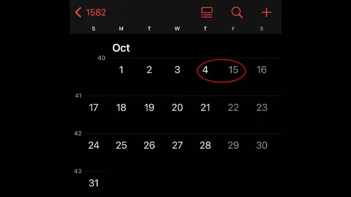 Why Were 10 Days Missing In October 1582 Calendar? Here&amp;#039;S The within October 2025 Calendar Missing Days