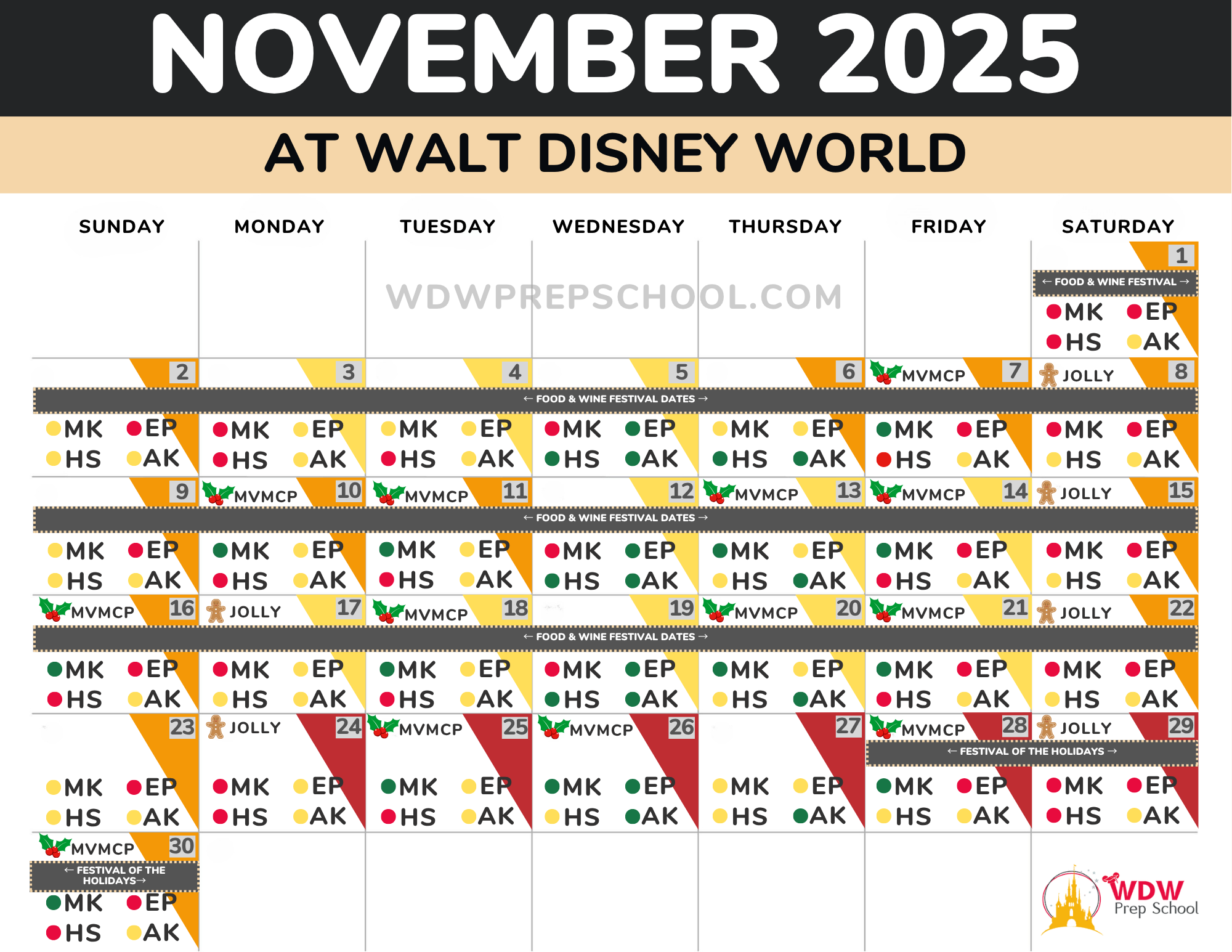 2025 & 2026 Disney World Crowd Calendar (Best Times To Go) throughout Magic Kingdom Crowd Calendar November 2025