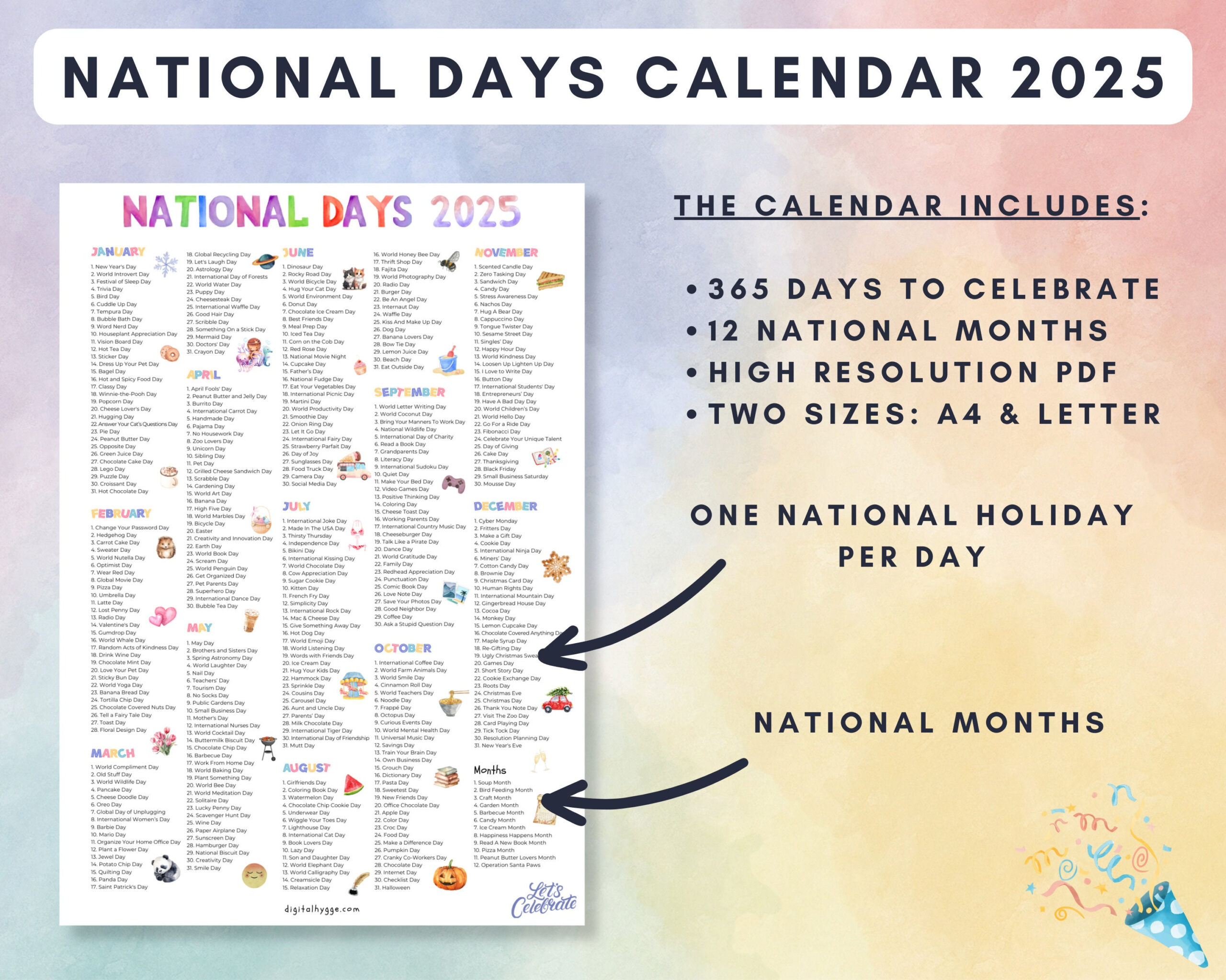 2025 Nationalfeiertage Kalender Zum Ausdrucken: Lustiger in November 3 2025 National Day