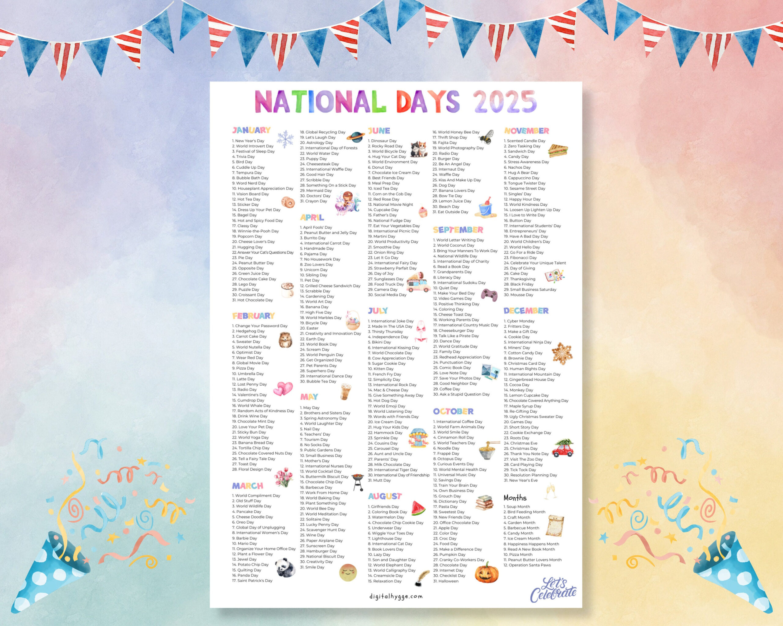 2025 Nationalfeiertage Kalender Zum Ausdrucken: Lustiger pertaining to National Day Calendar 2025 November