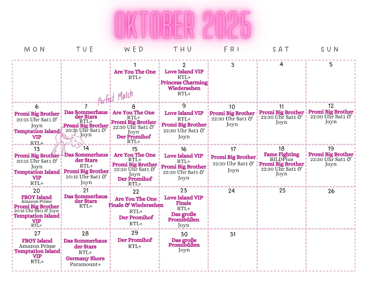 89.0 Rtl Trash-Tv Kalender 2025: Alle Reality-Show-Termine | 89.0 Rtl inside November 2025 Tv and Streaming Calendar