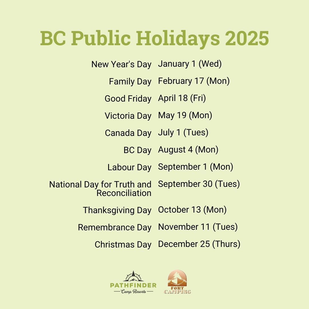 Bc Public Holiday 2025: Long Weekends For Your Camping Trip with regard to November National Days Canada 2025