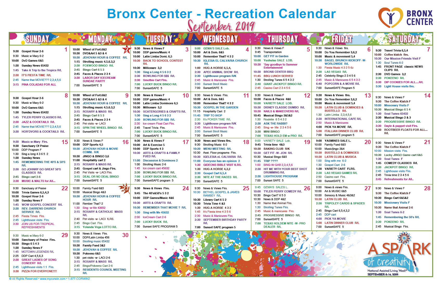 Bronx Center – Centers Health Care Nursing And within Foxwoods Bingo Calendar 2025 November