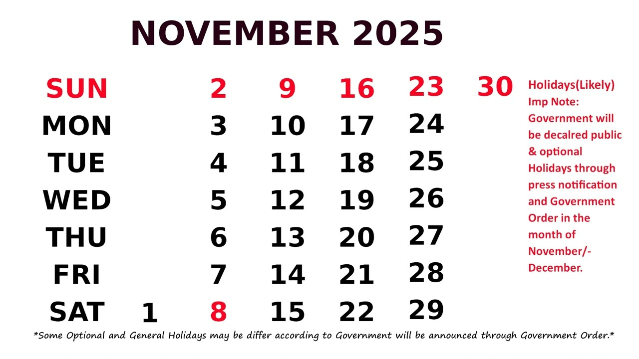 Calendar November 2025 - Youtube intended for November Festival 2025 in Calendar