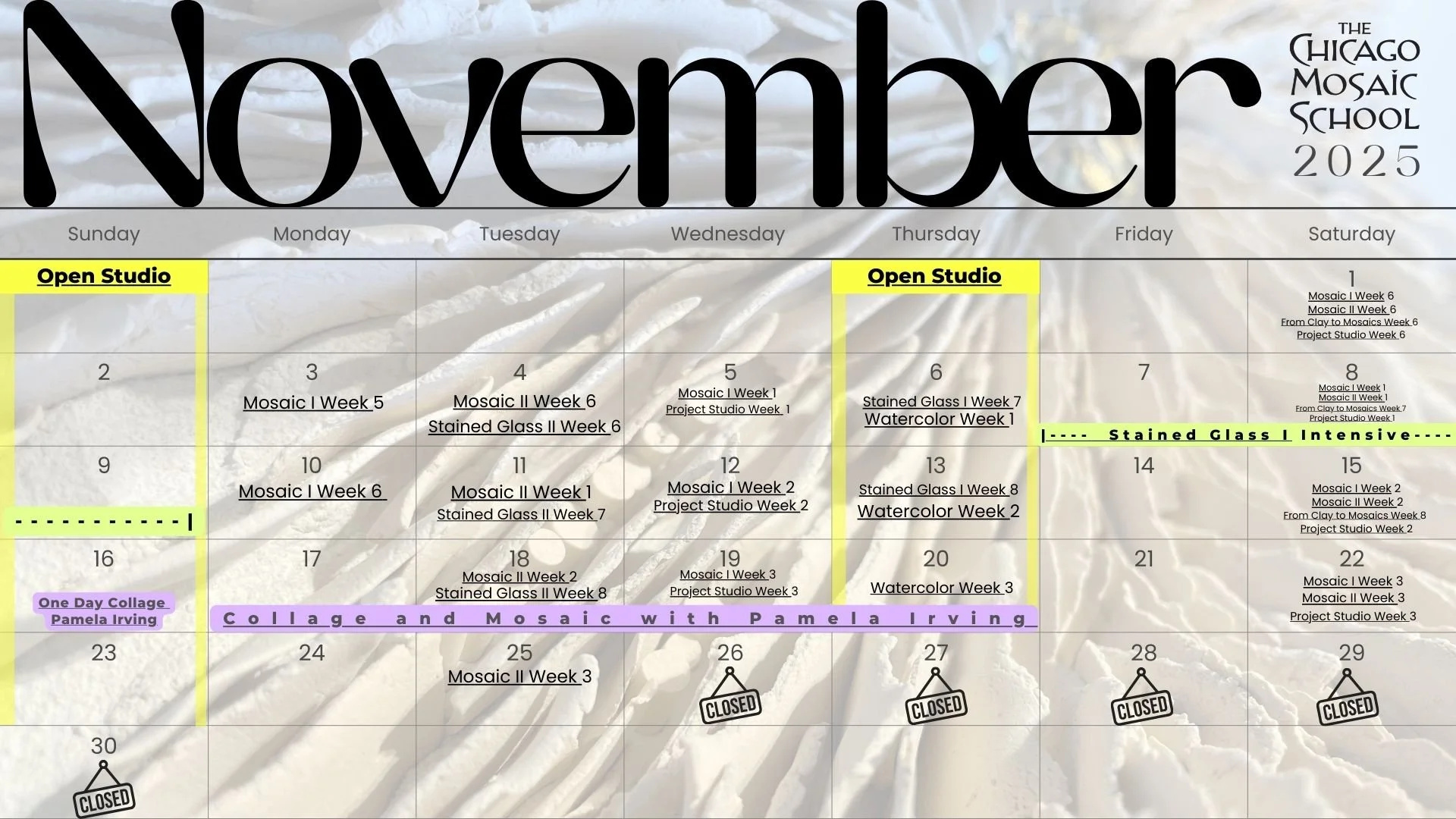 Calendar — The Chicago Mosaic School regarding November 2025 Calendar Chicago